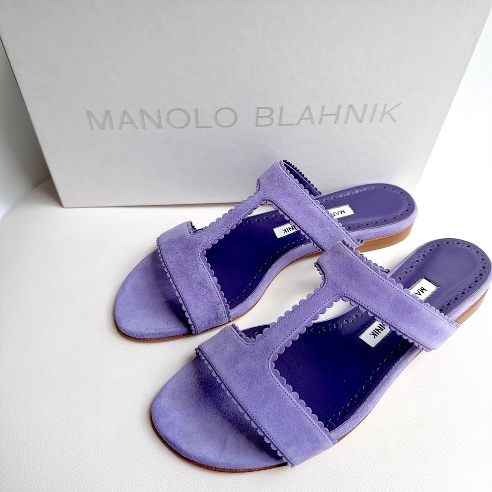 Manolo blahnik - violet suede